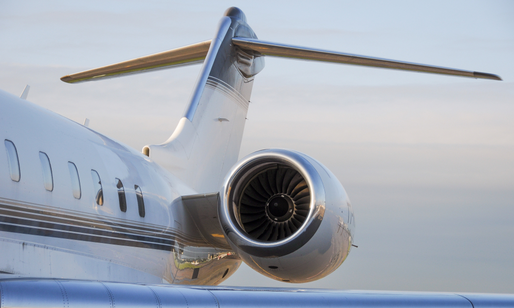 Business,Travel,Concept.,Jet,Engine,On,Parked,Luxury,Private,Jet.