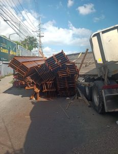 Accidente registrado en la autopista Duarte km 9.