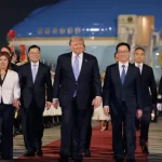 Trump llega a China para su segunda visita desde el 2017