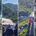Manifestación contra minería en San Juan termina con bombas lacrimógenas, chorros de agua y heridos