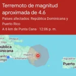 Se registra temblor de tierra en República Dominicana