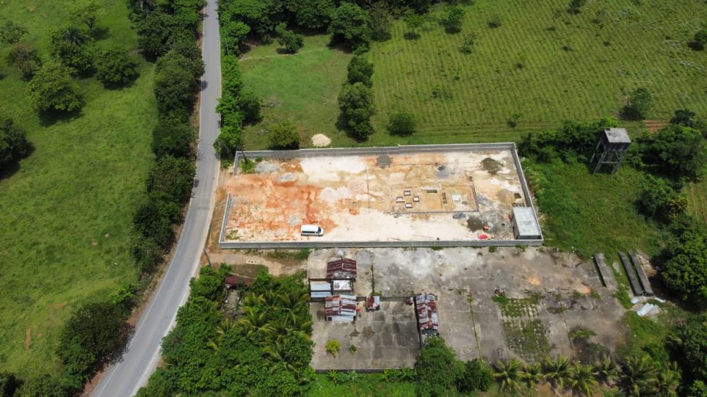 Vista aérea de la obra civil Subestación Bajo Yuna (1)